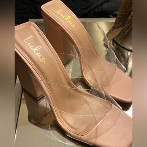 Lulus Clear Heels Size 10